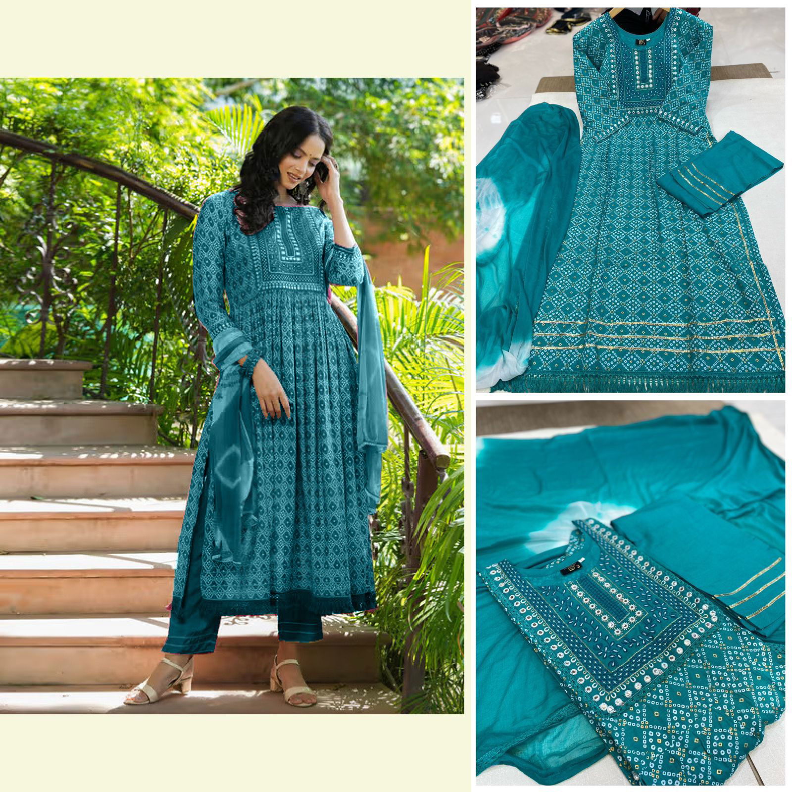  Jungle Book By Tdg Naira Cut Printed Embroidery Kurti With Bottom Dupatta Wholesalers In Delhi